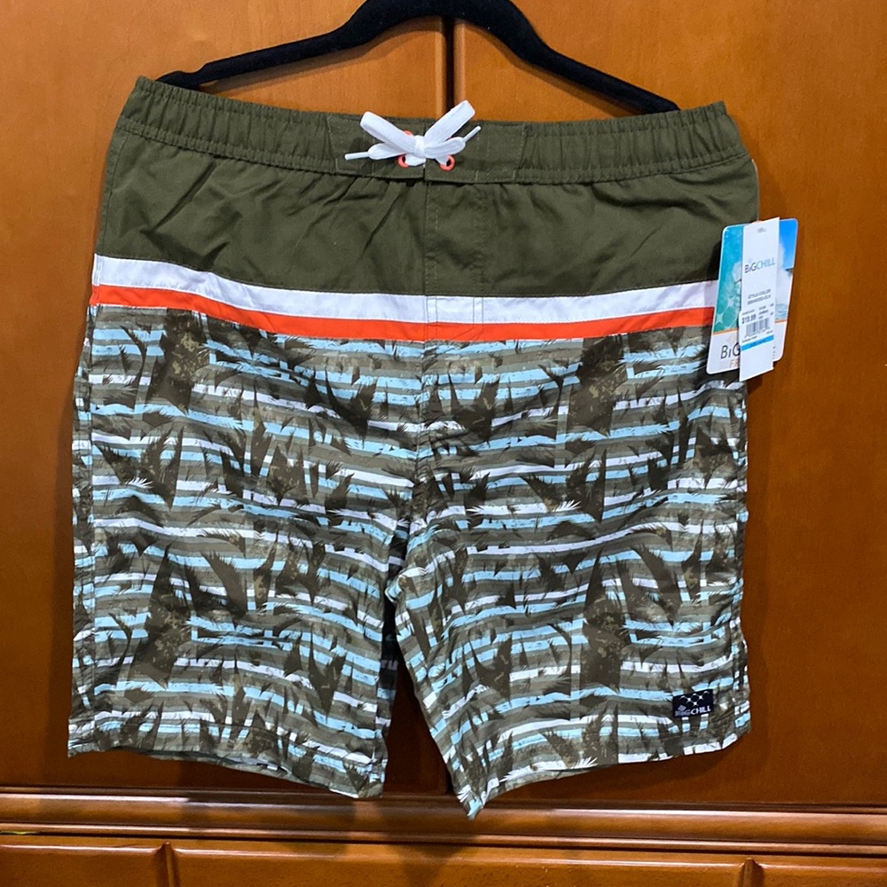 Boys Big Chill Freestyle swim trunks 14/16 nwt